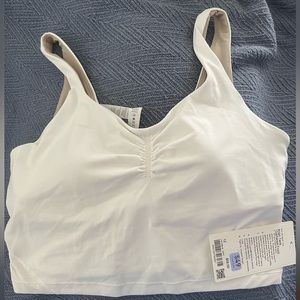 NWT lululemon Align Gathered-Front Tank Top white sz12